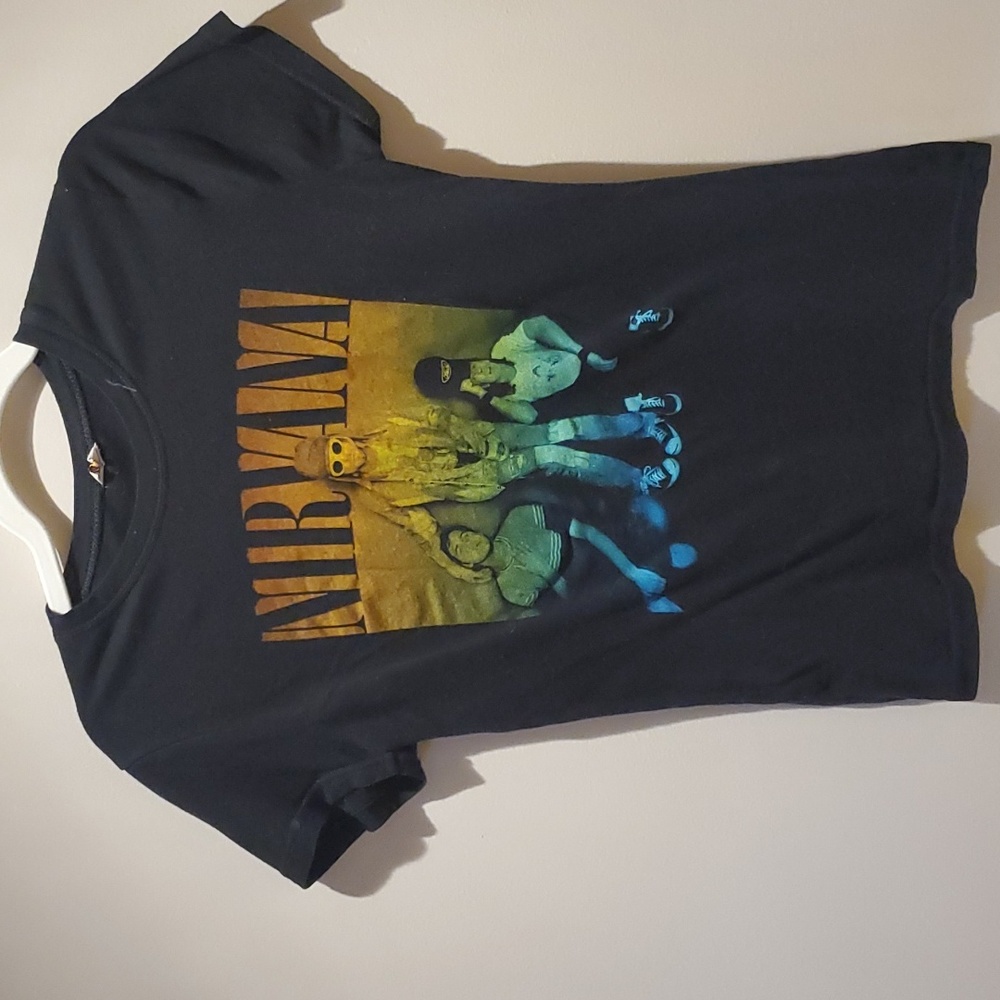 Juniors Nirvana Rainbow Gradient Tee - L?
